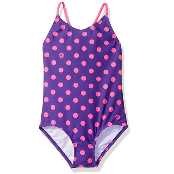 Kanu Surf Girls Suzie Dot One Piece Swimsuit Purple Size 12 - Picture 1 of 2